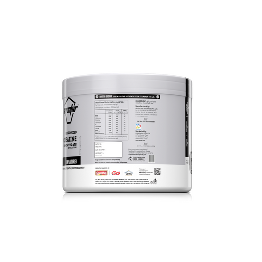 Supplement container with label on a white background