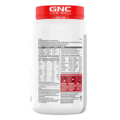 GNC Live Well supplement container with nutritional information on a white background