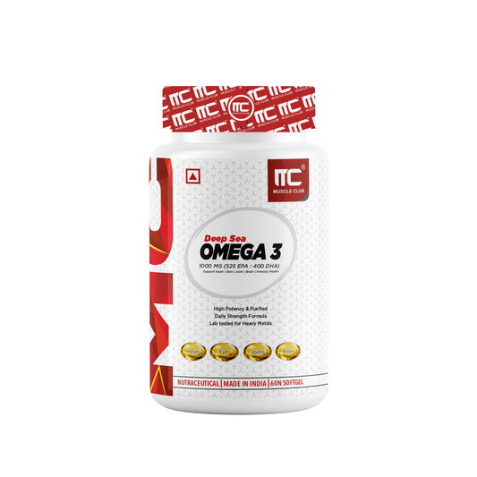 Muscle Club Omega-3  60 Softgels Capsules with Vitamin E 1250mg