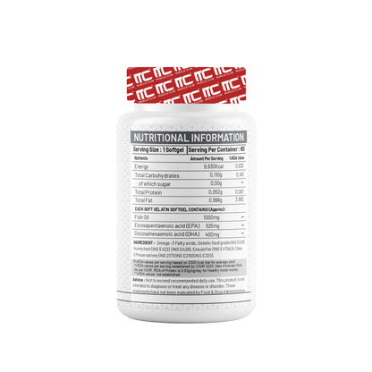 Muscle Club Omega-3  60 Softgels Capsules with Vitamin E 1250mg
