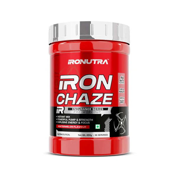 IRON CHAZE PRE-WORKOUT BLUE BERRY FLAVOUR 450 G