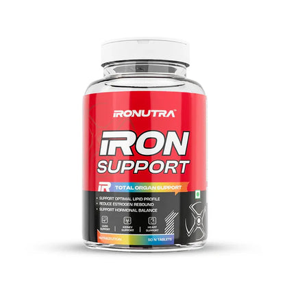 Ironutra Iron Support supplement bottle on a white background