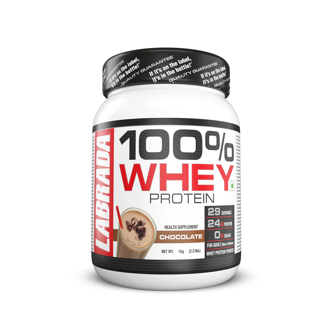 Labrada 100% Whey Protein container on a white background