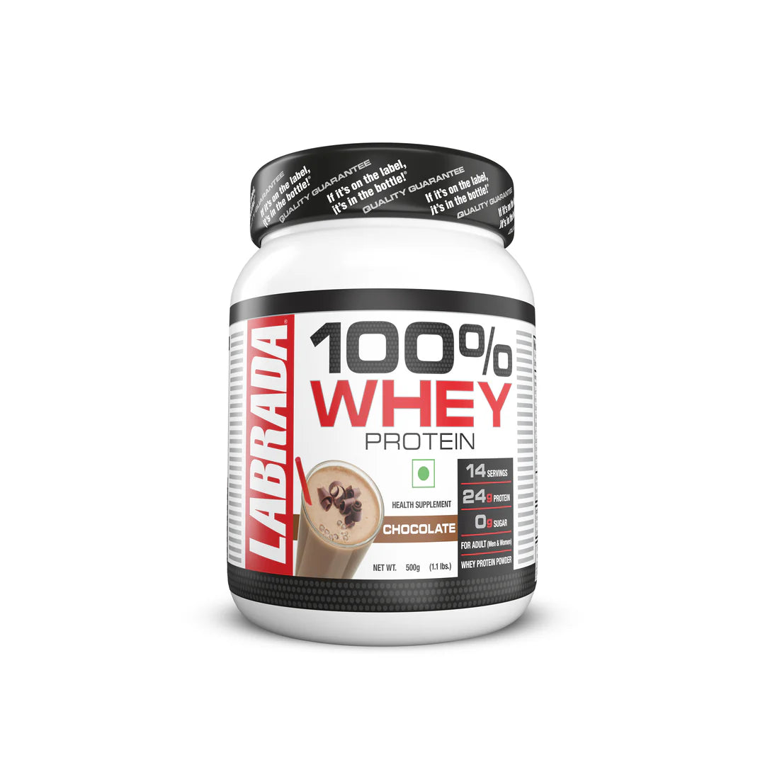 Labrada 100% Whey Protein container on a white background