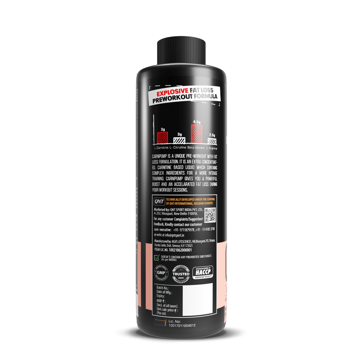 QNT Carni-Pump Liquid Pre- Workout