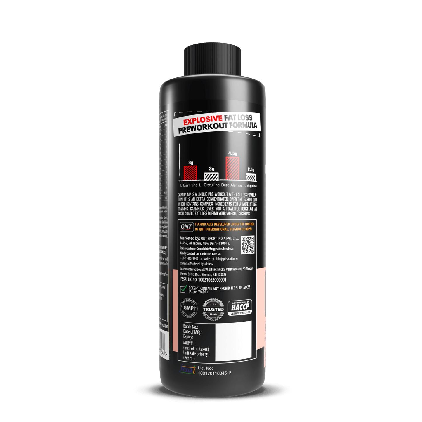 QNT Carni-Pump Liquid Pre- Workout