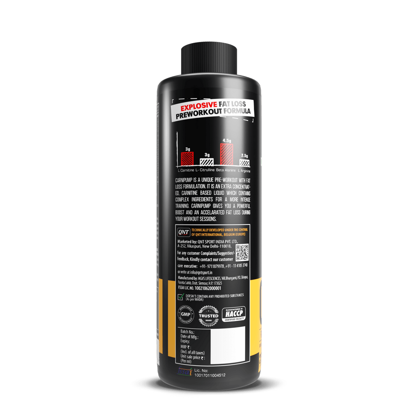 QNT Carni-Pump Liquid Pre- Workout