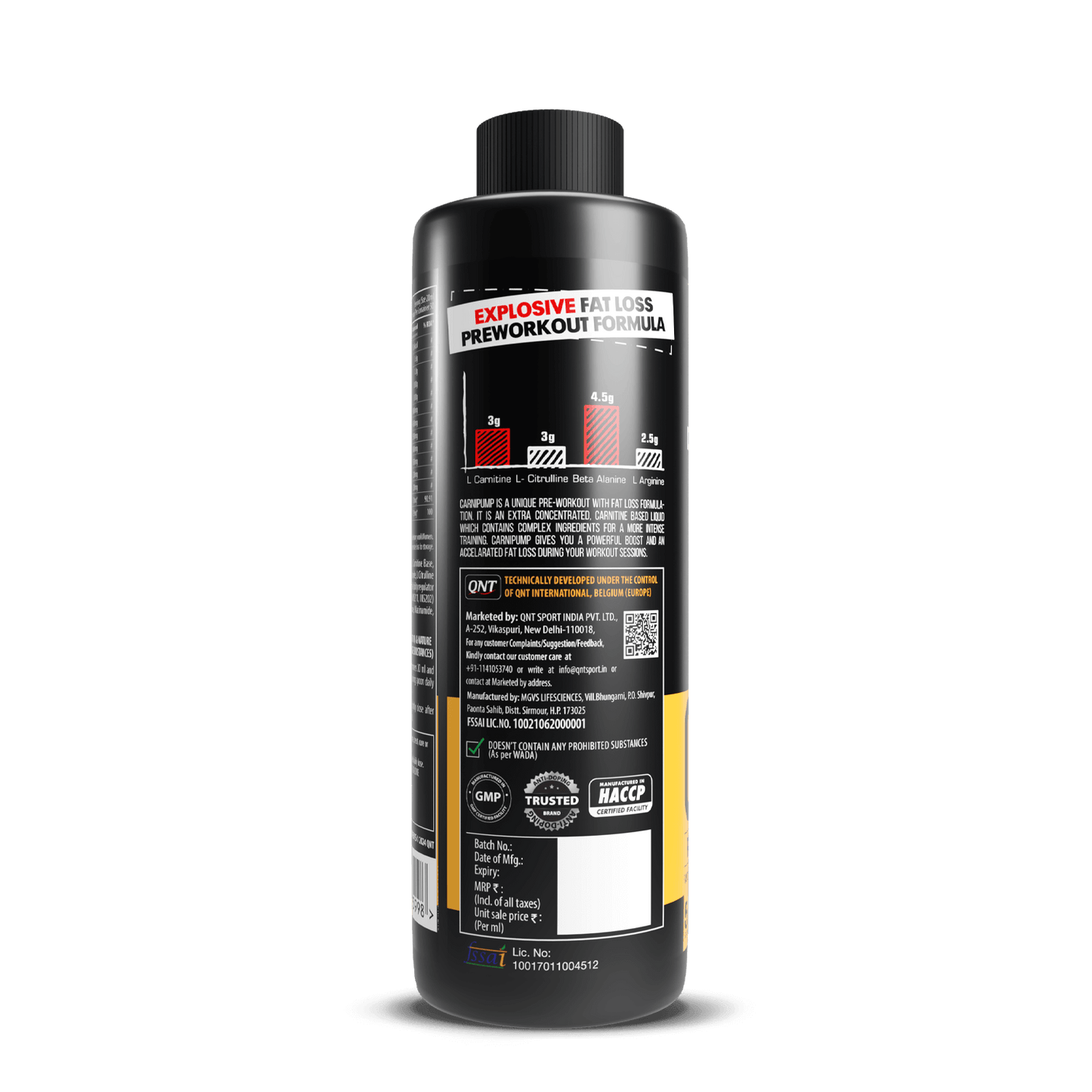 QNT Carni-Pump Liquid Pre- Workout