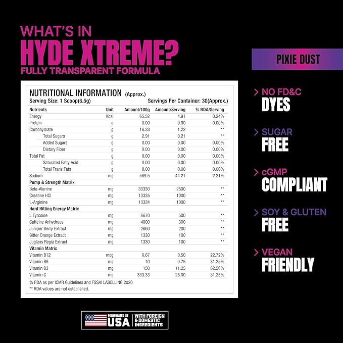 Pro Supps Hyde Xtreme Pre Workout