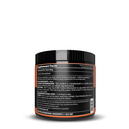 Supplement container with label on a white background