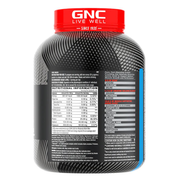 GNC Nutrition Pure Isolate | Low/Zero Carb | 2 Lbs | Chocolate Frosting – Pure Sure Supps