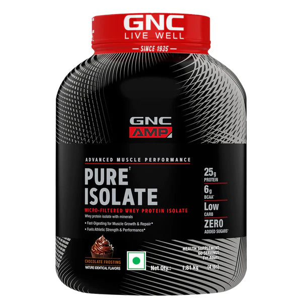 GNC Nutrition Pure Isolate | Low/Zero Carb | 2 Lbs | Chocolate Frosting – Pure Sure Supps