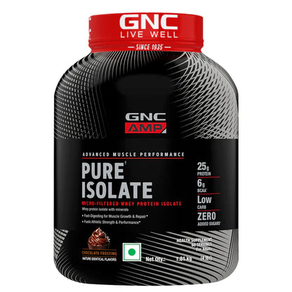GNC Nutrition Pure Isolate | Low/Zero Carb | 2 Lbs | Chocolate Frosting – Pure Sure Supps