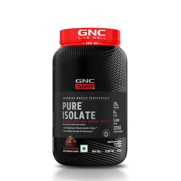 GNC Nutrition Pure Isolate | Low/Zero Carb | 2 Lbs | Chocolate Frosting – Pure Sure Supps