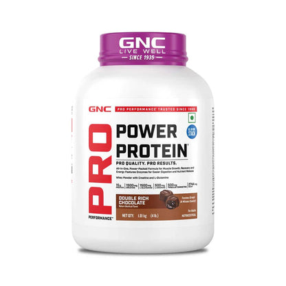 GNC Pro Performance Power Protein container on a white background