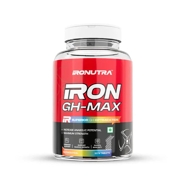 Ironutra TRON GH-MAX supplement bottle on a white background
