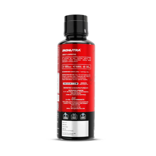 Black and red supplement bottle with 'Ironutra' branding on a white background