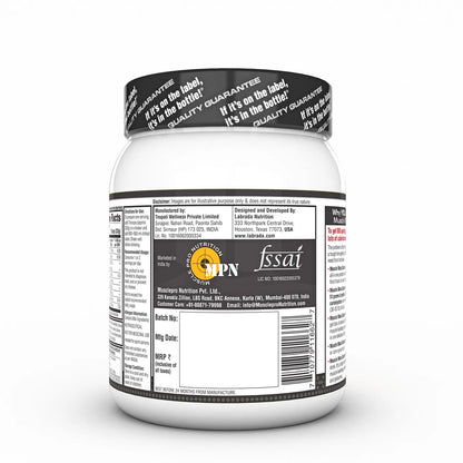 Supplement container with label on a white background