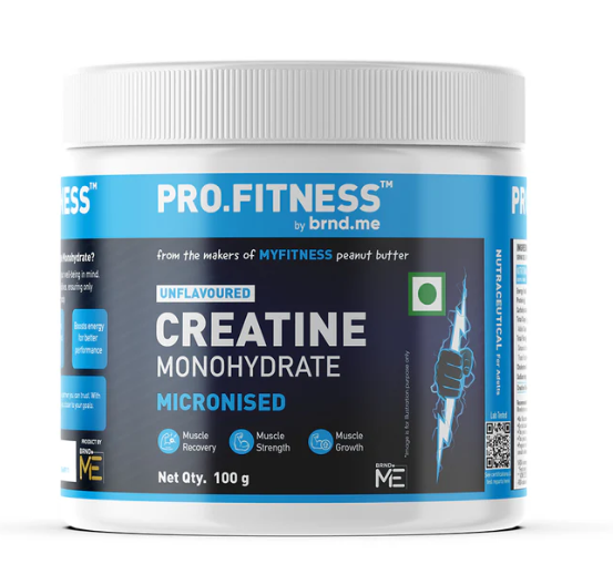 ProFitness Creatine Monohydrate supplement container on a white background