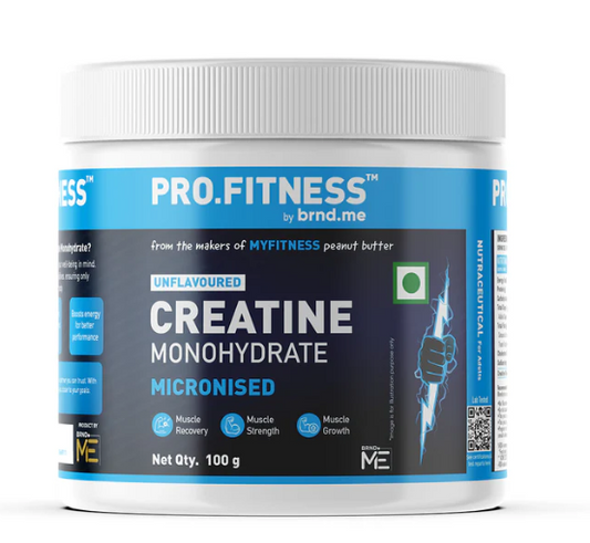 ProFitness Creatine Monohydrate supplement container on a white background