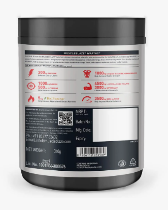 Supplement container with label on a white background