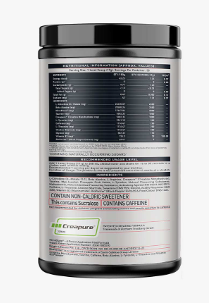 Supplement container with label on a white background