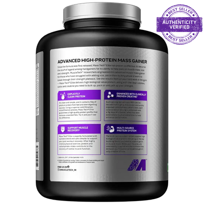 Black and purple supplement container with text on a white background