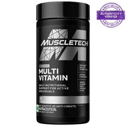 Muscletech Multi Vitamin supplement container on a white background
