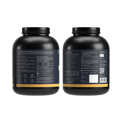 Two black supplement containers with labels on a white background