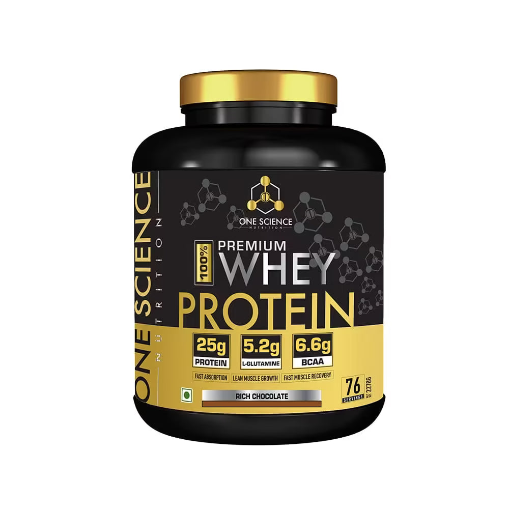 One Science Nutrition Premium Whey Protein container on a white background