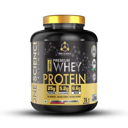 One Science Nutrition Premium Whey Protein container on a white background