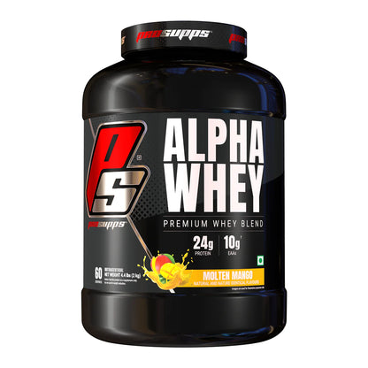 ProSupps Alpha Whey protein supplement container on a white background
