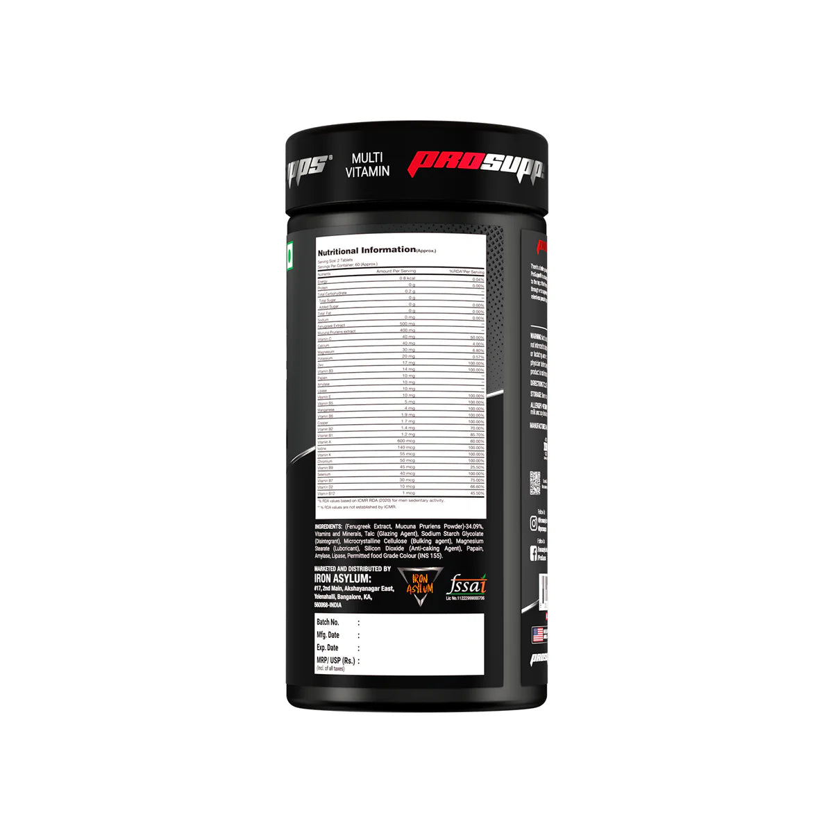 ProSupps multi vitamin container with label on a white background