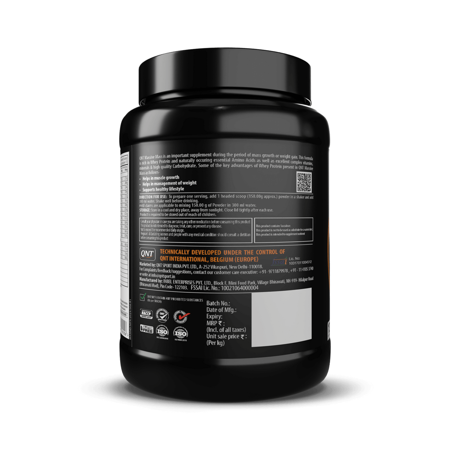 Black supplement container with label on a black background