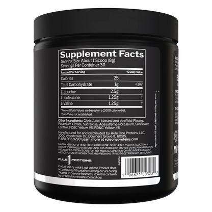 Supplement container with 'Supplement Facts' label on a white background