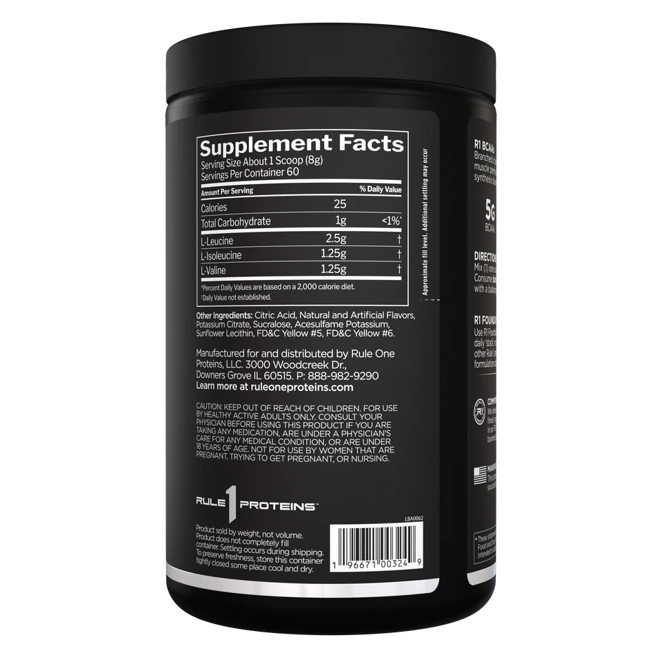 Back label of a supplement container with 'Supplement Facts' and 'All1 Proteins' branding.
