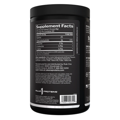 Back label of a supplement container with 'Supplement Facts' and 'All1 Proteins' branding.